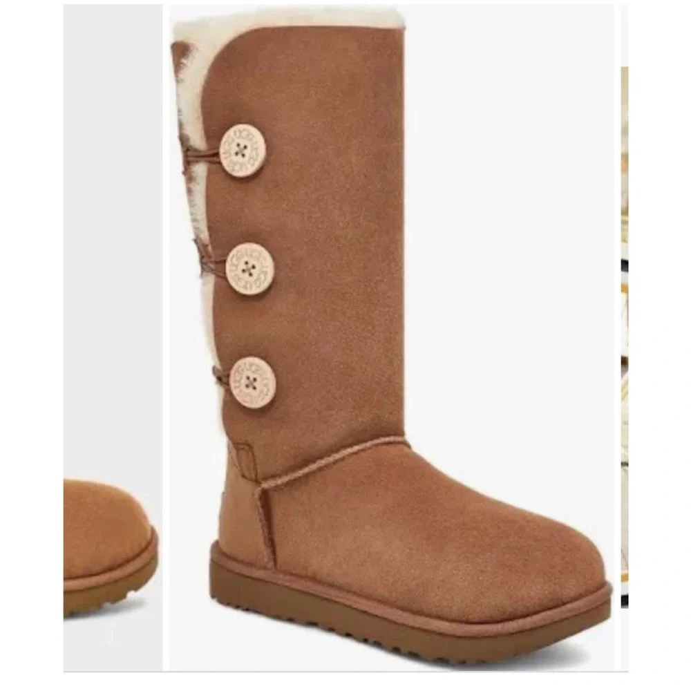 “Ugg” Bailey triple button boot in chestnut;size 5 - Picture 1 of 16
